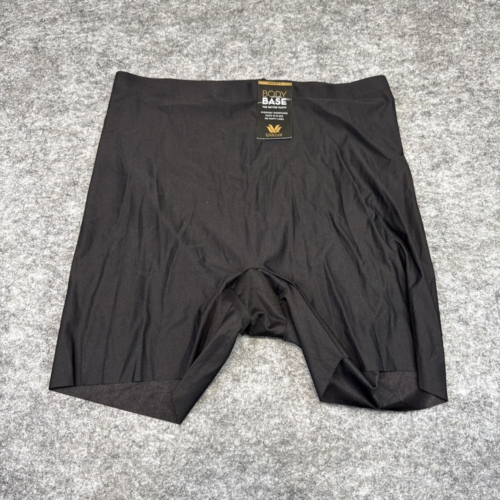 NEW Wacoal Body Base shorty panty women's 6 M black shaping smooth bike 874228